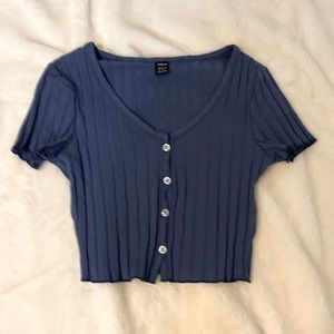 Blue crop top